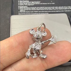 Stunning 3D Sterling Silver 925 Mickey Mouse Pendant Charm